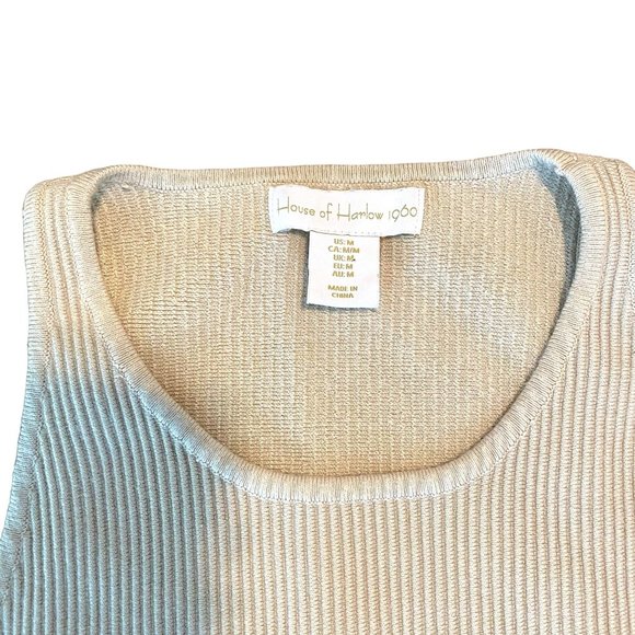 Revolve House of Harlow 1960 Cream Two-Piece Top and Skirt Contour Ribbed Knit M - Picture 3 of 6